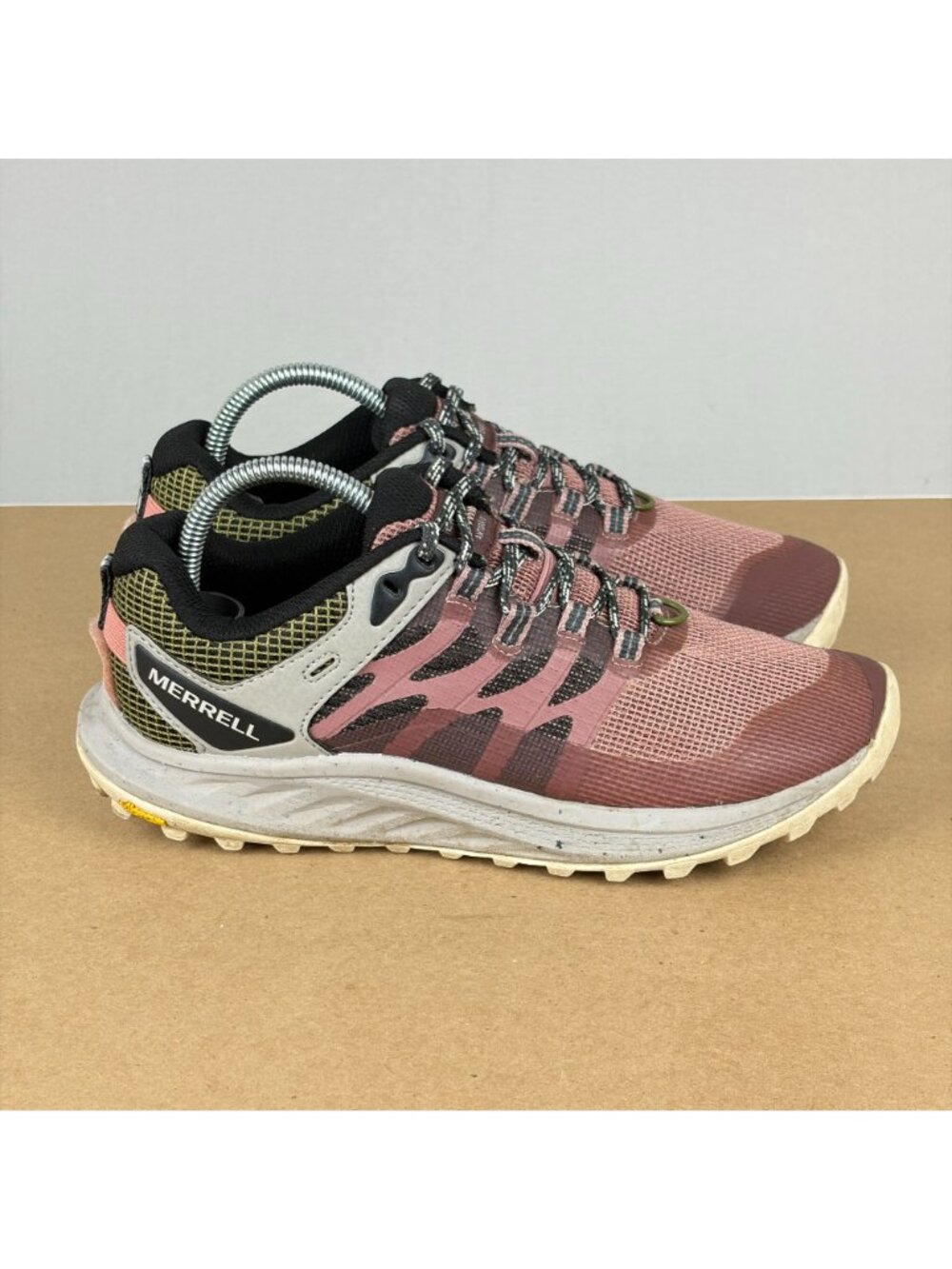 Merrell Antora 3 Trail Hiking Shoes Womens 6.5 Burlwood Avocado Low Top Lace Up - Picture 3 of 11